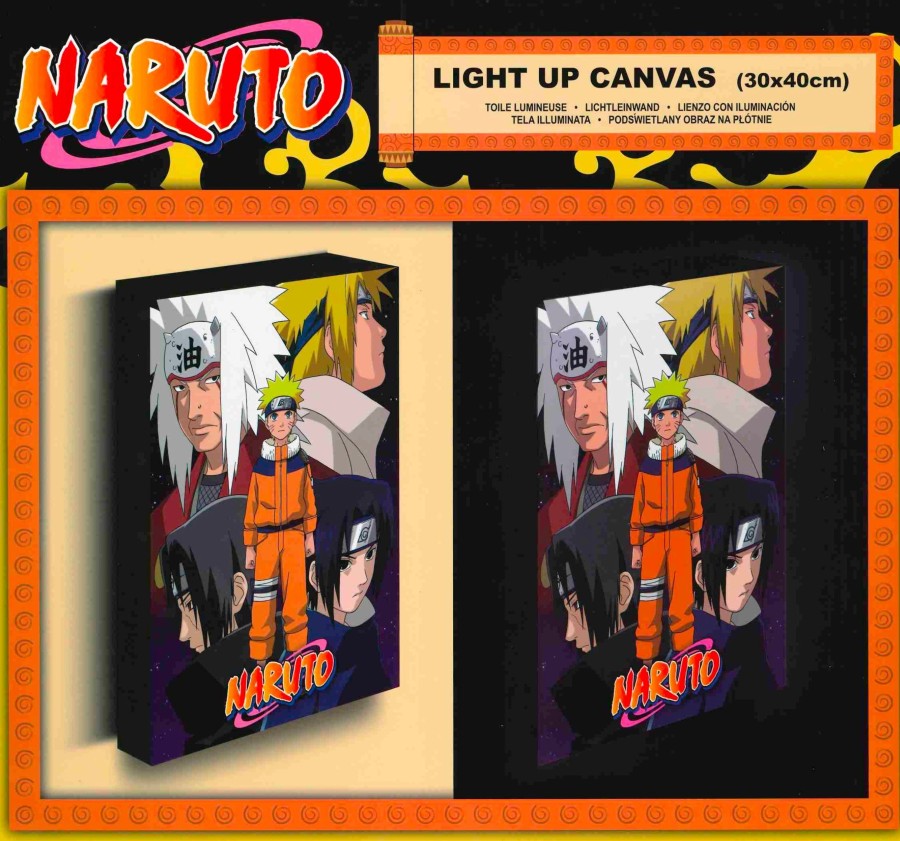 Decoratie Pyramid | Naruto - Naruto, Sasuke, ... - Light Canvas 40X30 Cm