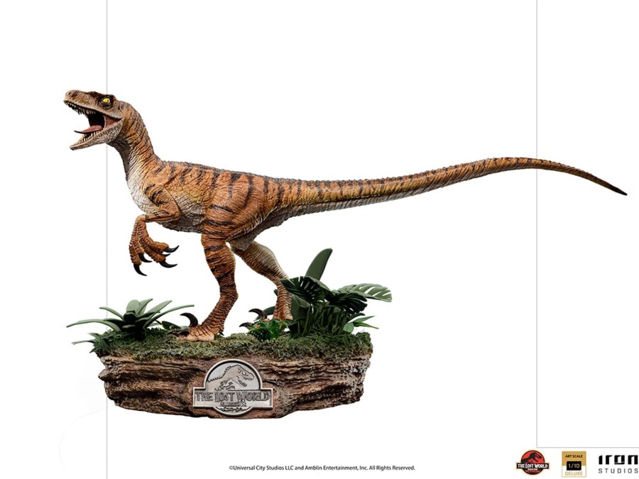 Figuren Iron Studios | Jurassic Park Lost World -Velociraptor Del. -Statue Artscale 1/10 18Cm