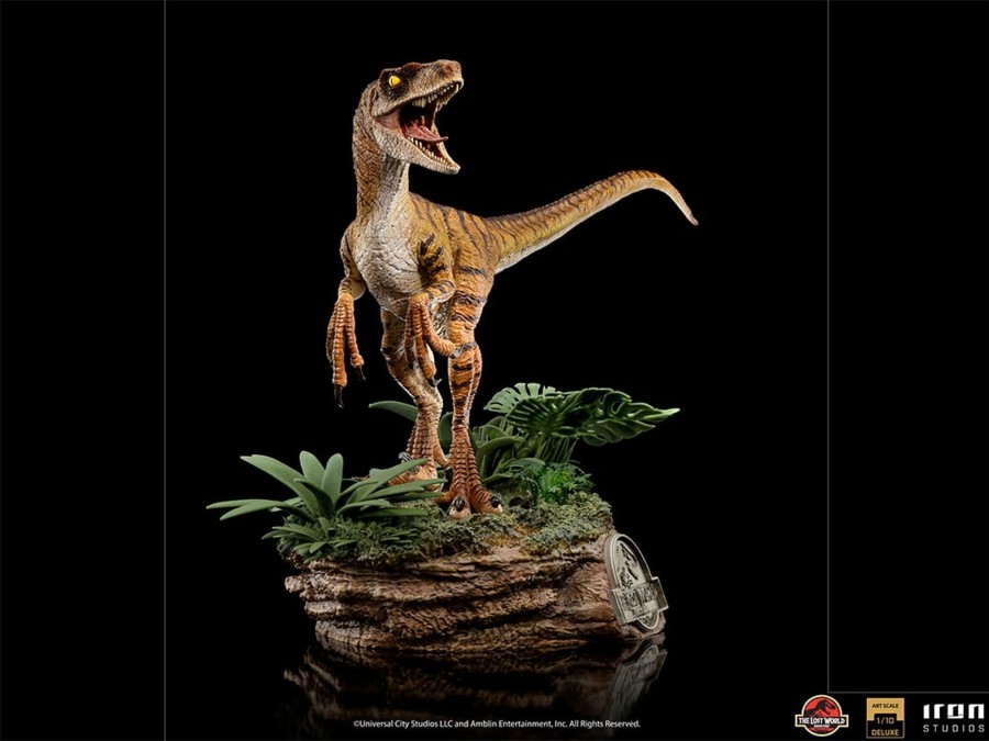 Figuren Iron Studios | Jurassic Park Lost World -Velociraptor Del. -Statue Artscale 1/10 18Cm