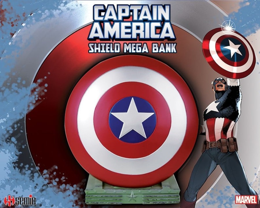 Decoratie Semic | Marvel - Captain America - Mega Money Bank Shield - 25Cm