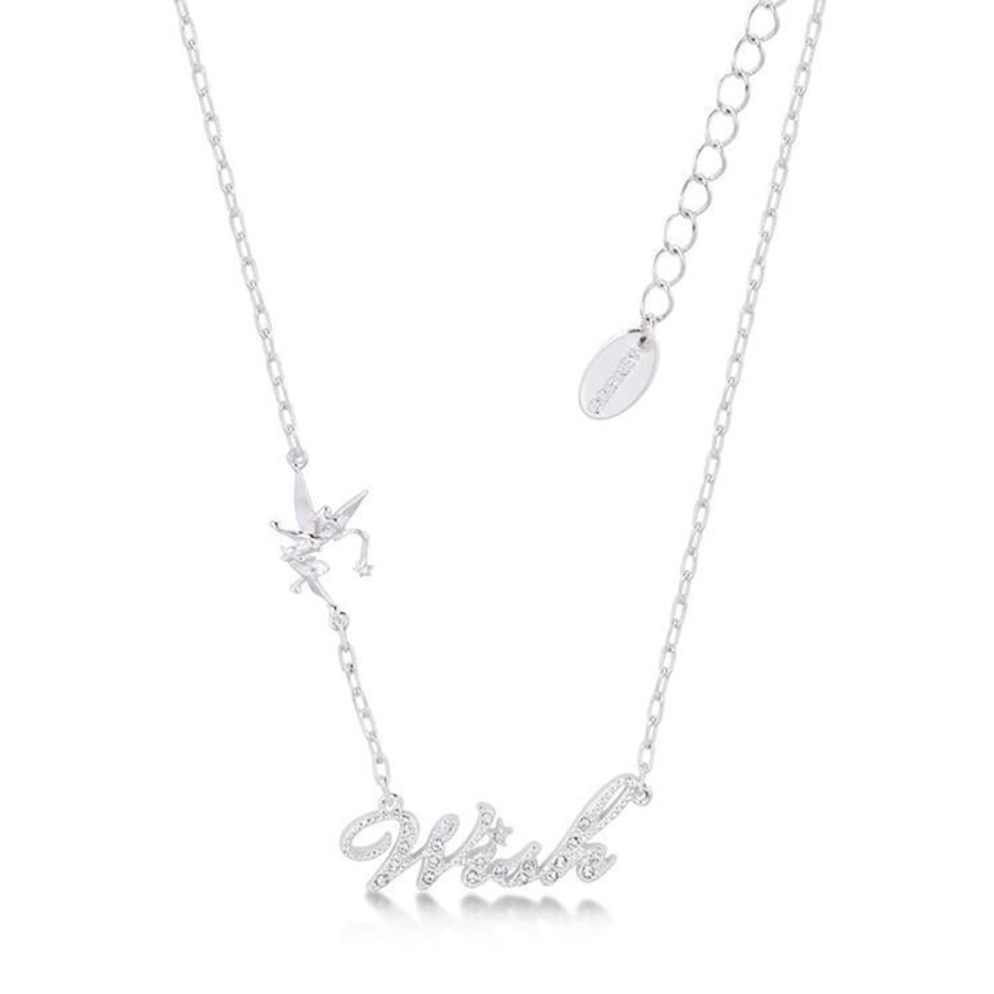 Accessoires Couture Kingdom | Disney Tinker Bell - Wish Crystal Necklace 'White Gold Plated'