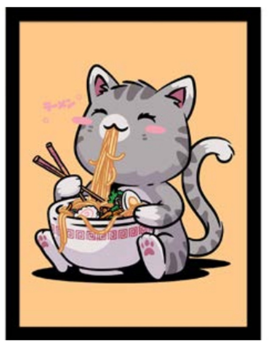 Decoratie Pyramid | Vo Maria - Kawaii Neko Cat - Collector Print 30X40Cm