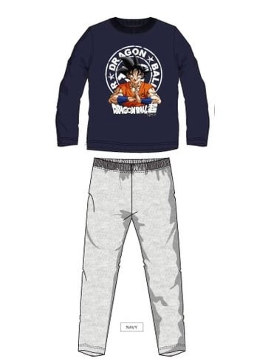 Kleding ShopForGeek | Dragon Ball - Pyjama Long Kids Goku Navy/Grey 128Cm/8 Year