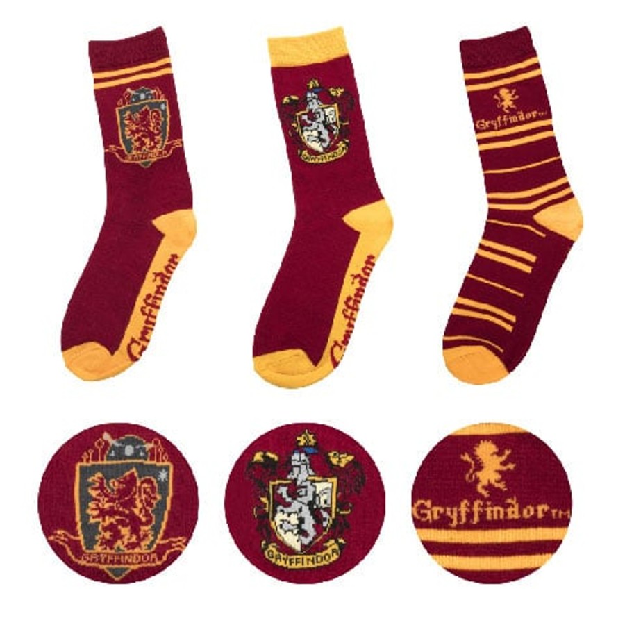 Kleding Cinereplicas | Harry Potter - Set Of 3 Socks - Gryffindor - Size 35 - 45