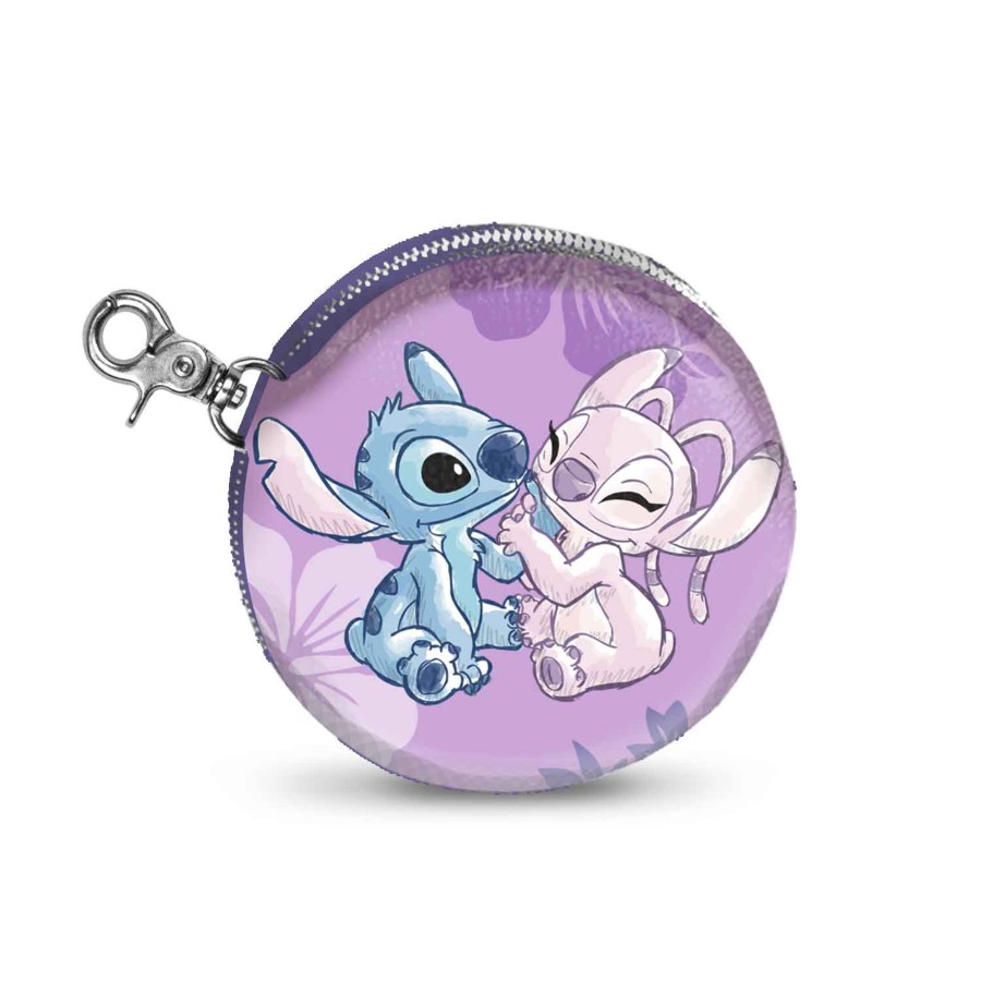 Accessoires Karactermania | Stitch & Angel - Lila - Cookie Casual Coin Purse '8,7X2,3Cm'