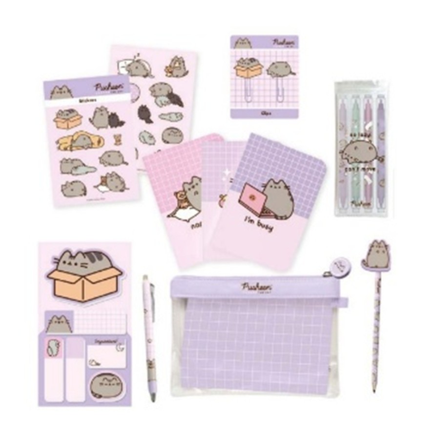 Kantoor Grupo Erik | Pusheen - Stationery Set With 3 A6 Notebooks - 10Pc.