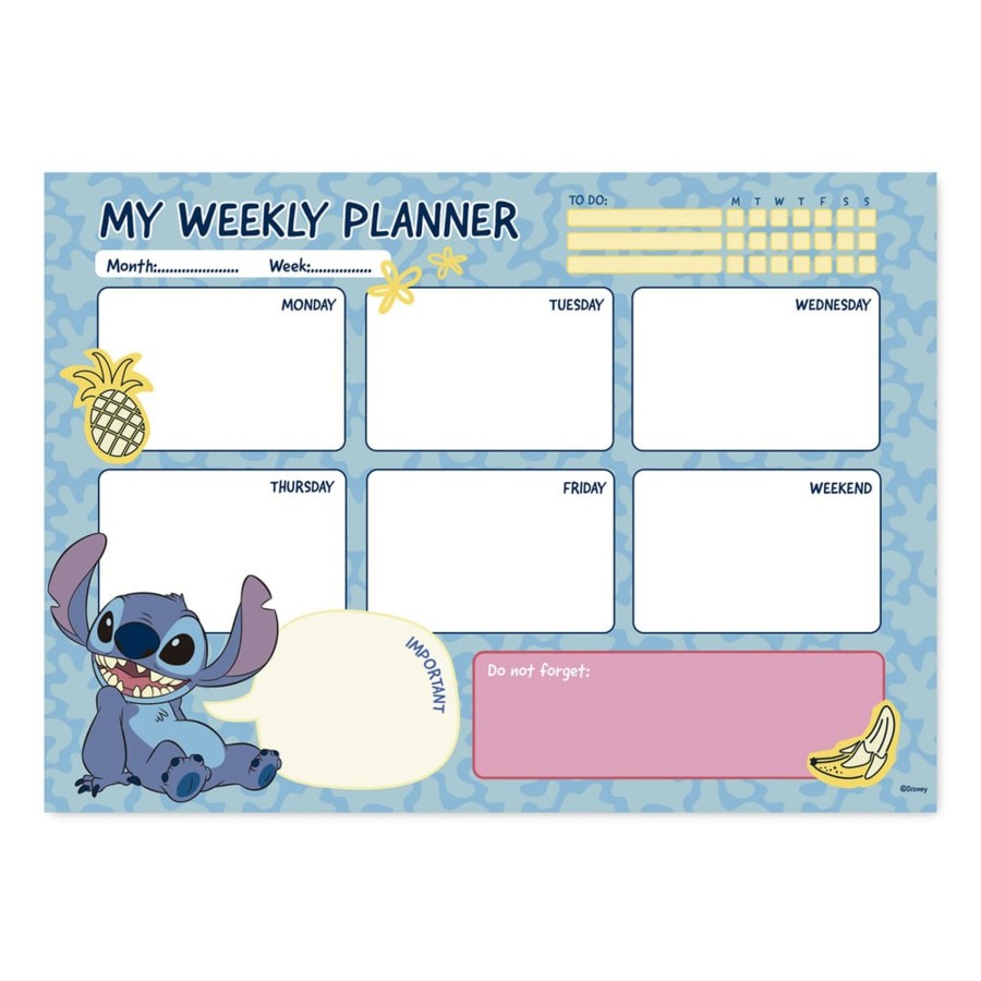 Kantoor Grupo Erik | Stitch - Weekly Planner - A4 Bloc Note