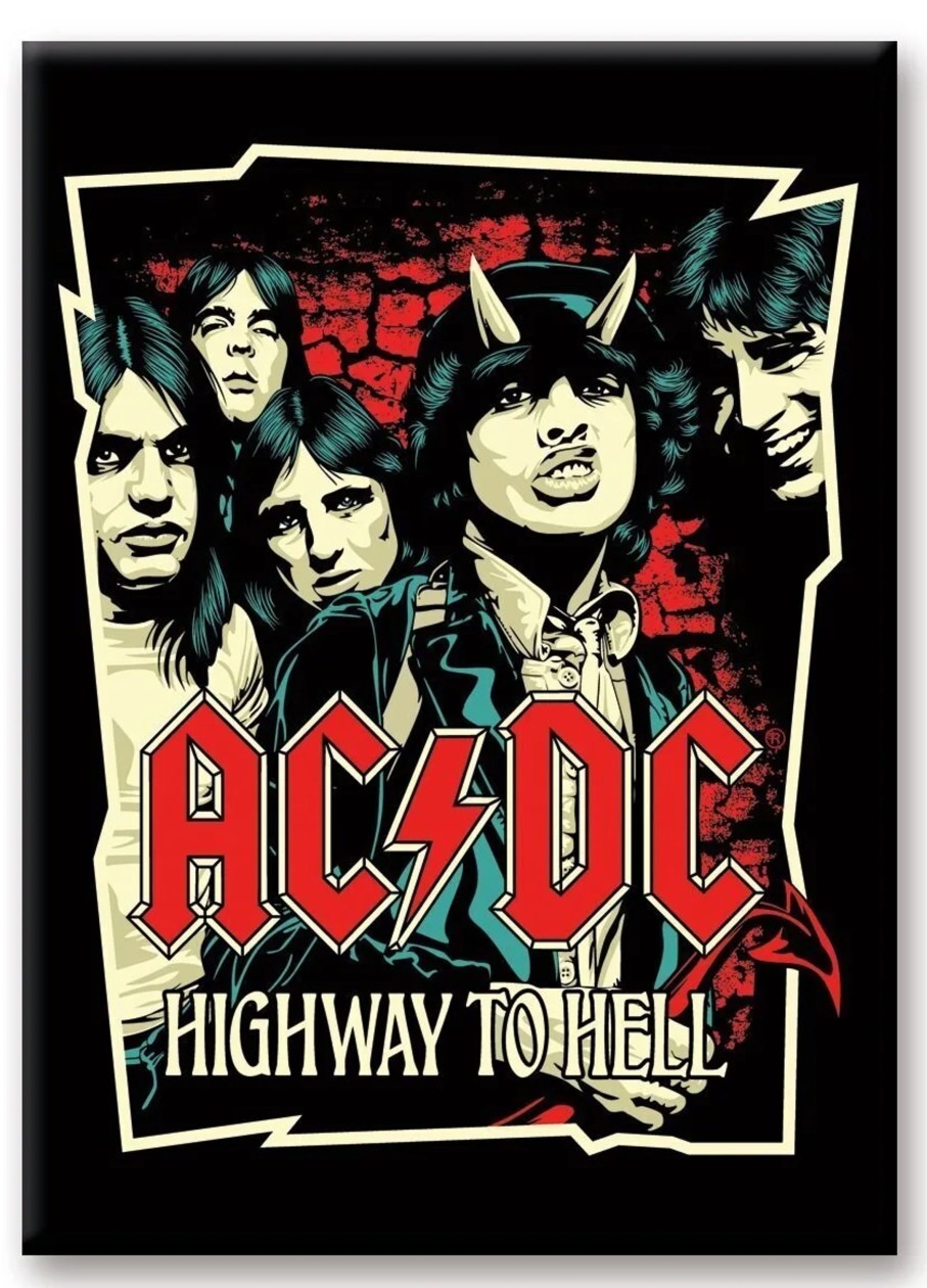 Keuken Aquarius | Ac/Dc - Highway To Hell - Magnet 6.3X8.9Cm