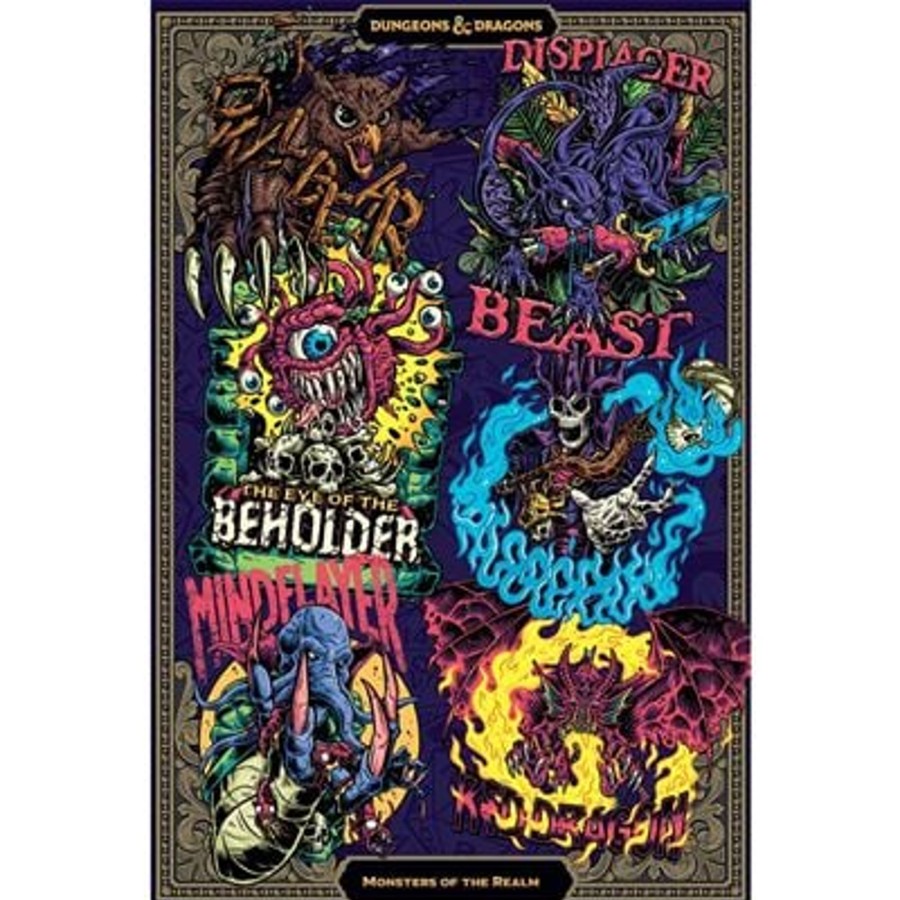 Decoratie Pyramid | Dungeons And Dragons - Monsters Of The Realm - Poster 61 X 91Cm