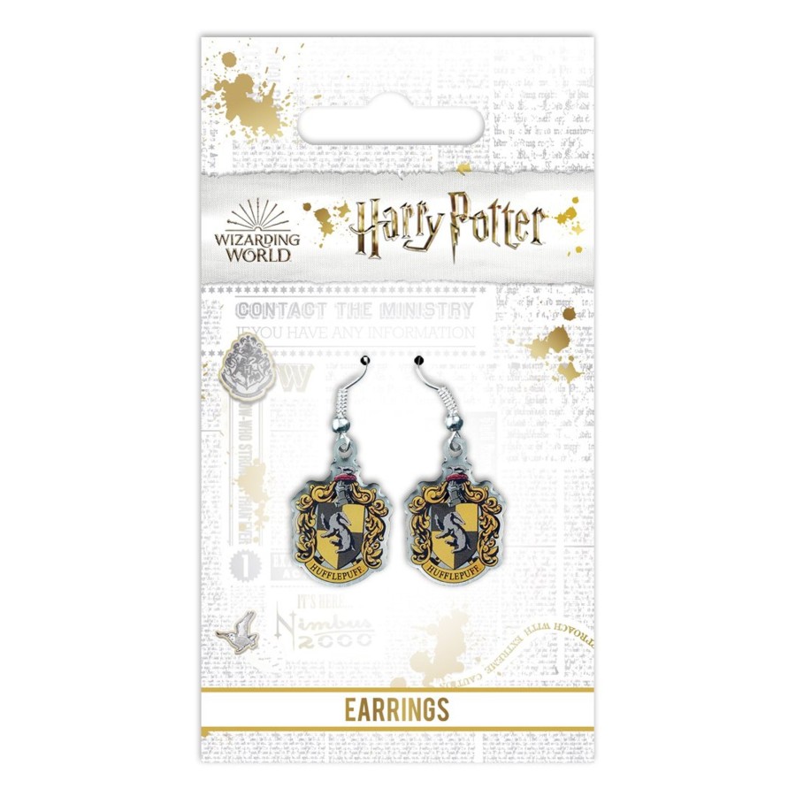 Accessoires Carat | Harry Potter - Drop Earrings - Hufflepuff Crest