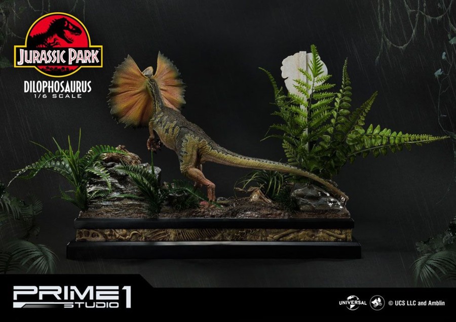 Figuren Prime 1 Studio | Jurassic Park - Dilophosaurus Bonus Version - Statue 41Cm