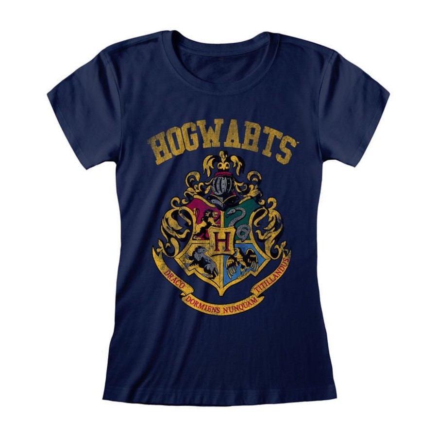 Kleding ShopForGeek | Harry Potter - Hogwarts Faded Crest - Women T-Shirt (Xl)