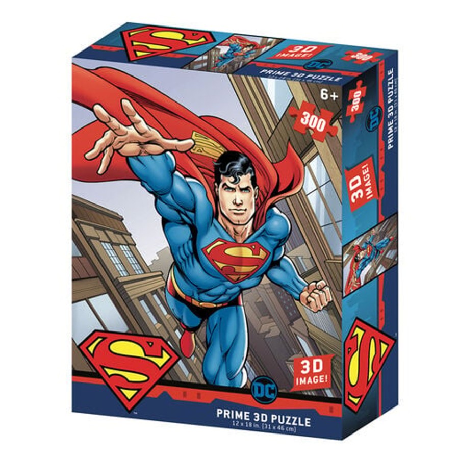 Spelletjes Prime 3D | Superman - Lenticular Puzzle 3D 300P '46X31Cm'