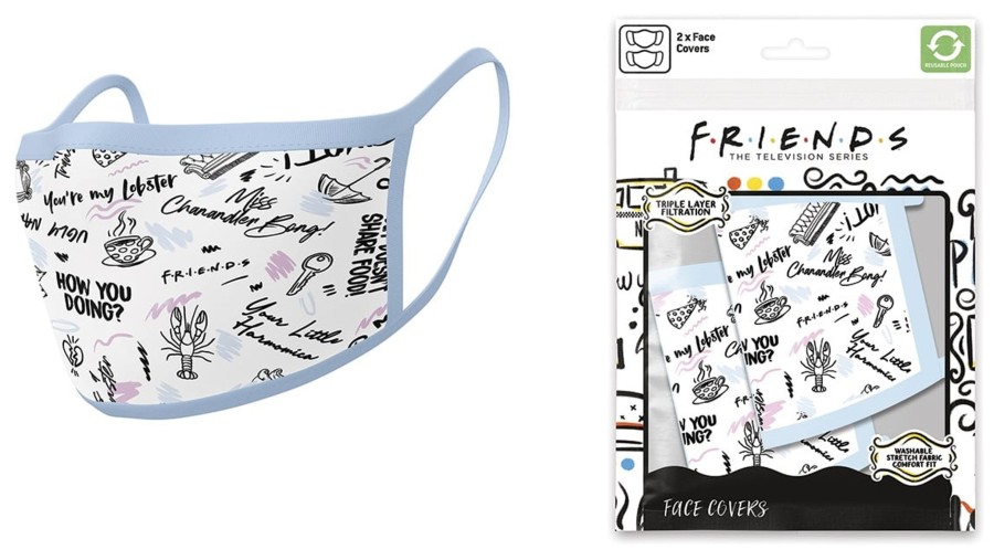 Accessoires Pyramid | Friends - Phrases - Premium Face Covers Pack Of 2