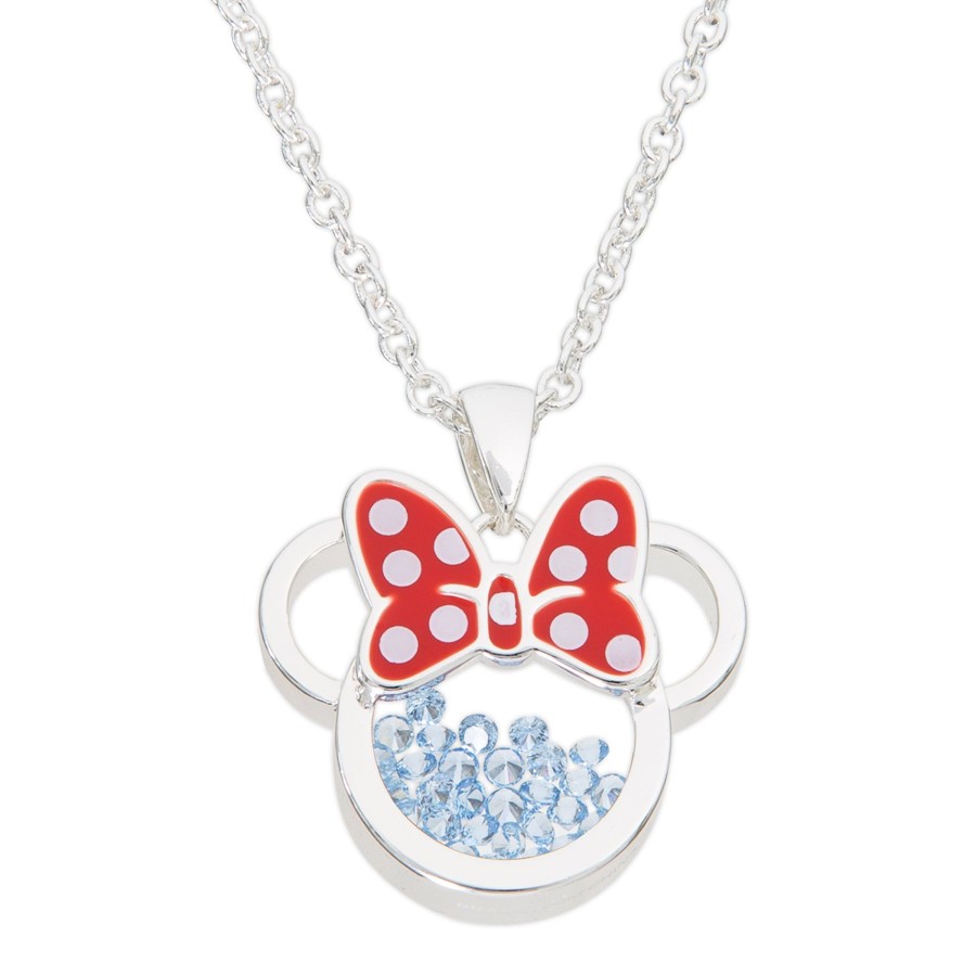 Accessoires Peershardy | Minnie - Birthstone Floating Stone Necklace In Silver Plated- December