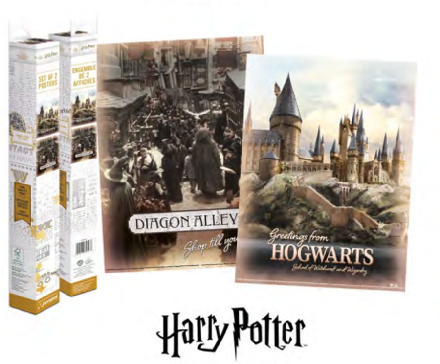 Decoratie Pyramid | Harry Potter - Hogwarts & Diagon Alley - 2 Posters 52 X 38Cm Set