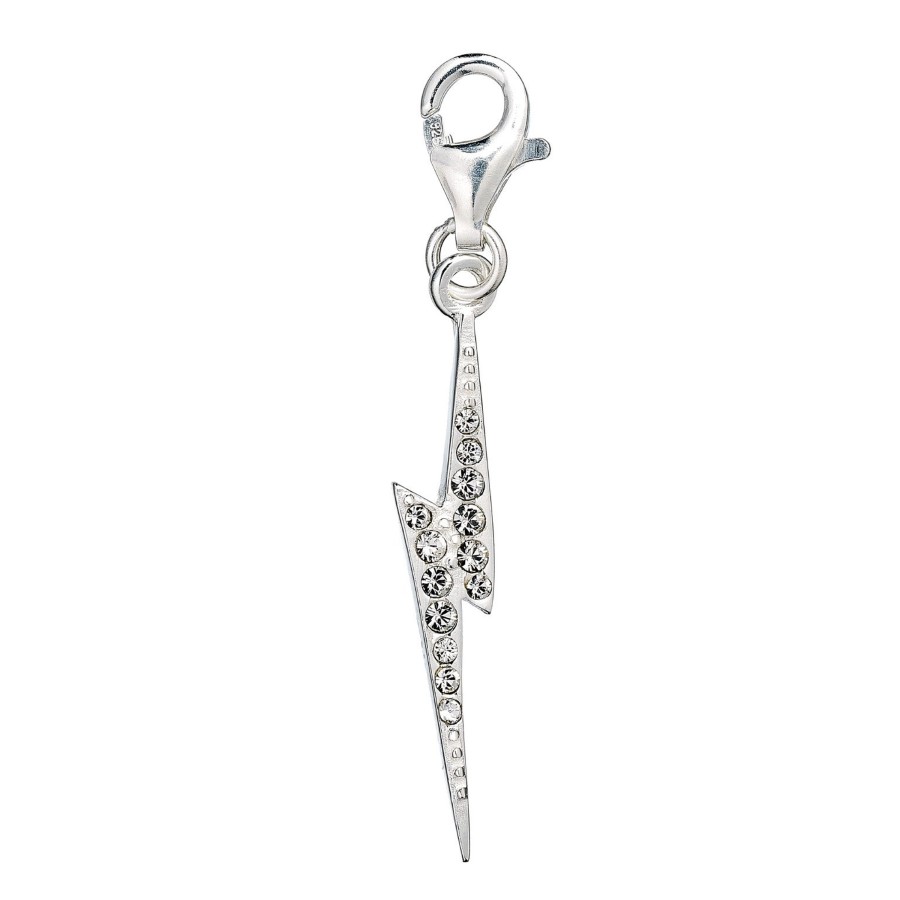 Accessoires Carat | Harry Potter - Lightning Bolt - Crystals Clip On Charm For Bracelet