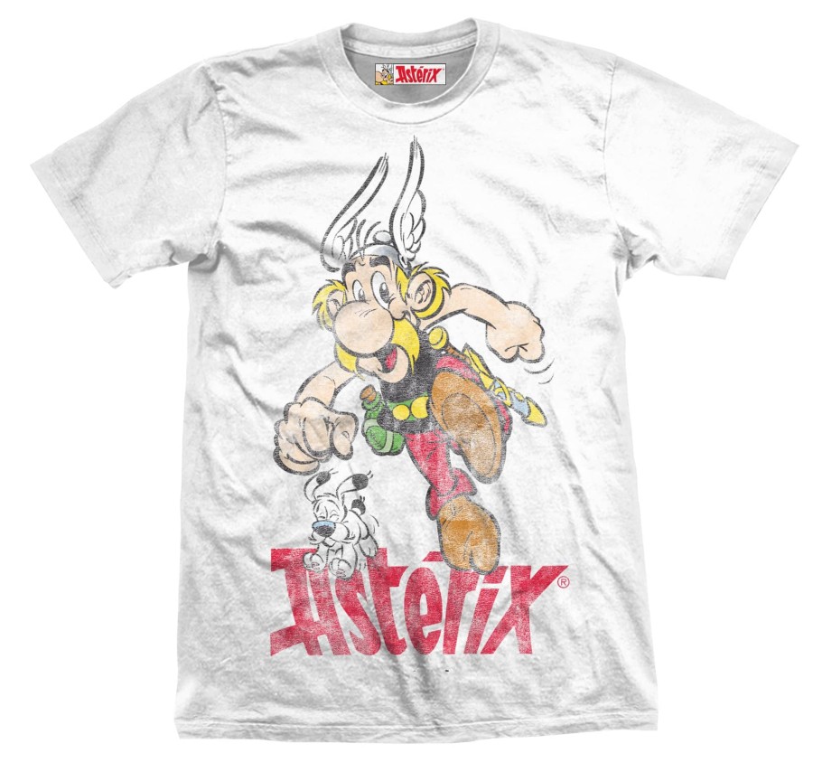 Kleding ASTERIX & OBELIX | Asterix & Obelix - T-Shirt - Running Boy Vintage - White (S)