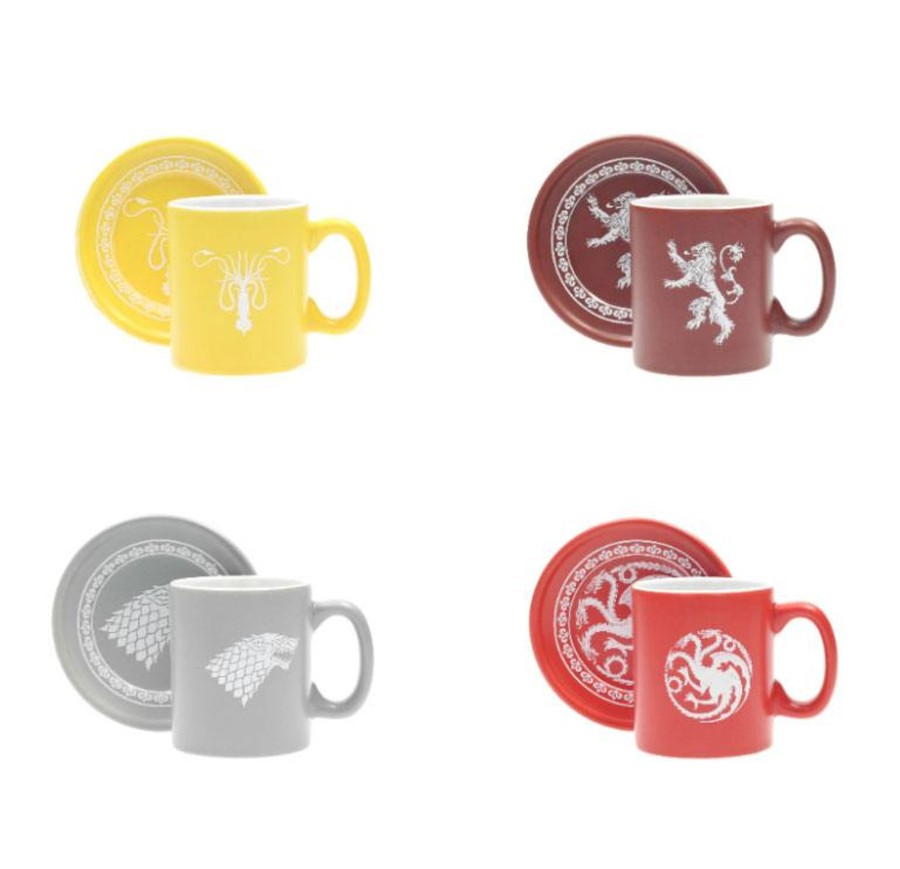 Keuken ShopForGeek | Game Of Thrones - Set 4 Expresso Mugs Emblems Collector Edition