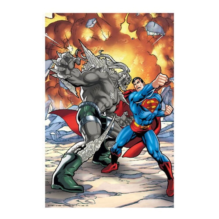 Spelletjes Prime 3D | Superman - Vs Doomdsday - Lenticular Puzzle 3D 300P '46X31Cm'