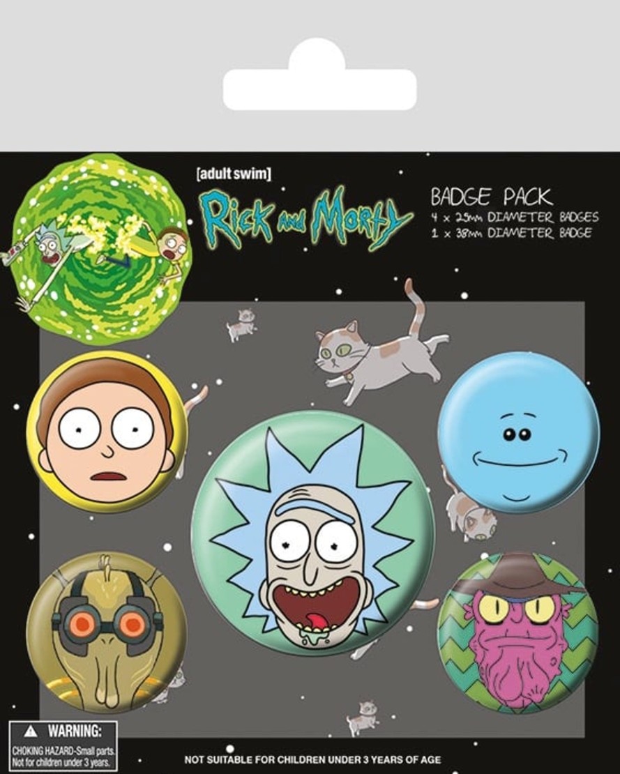 Accessoires Pyramid | Rick & Morty - Pack 5 Badges - Heads