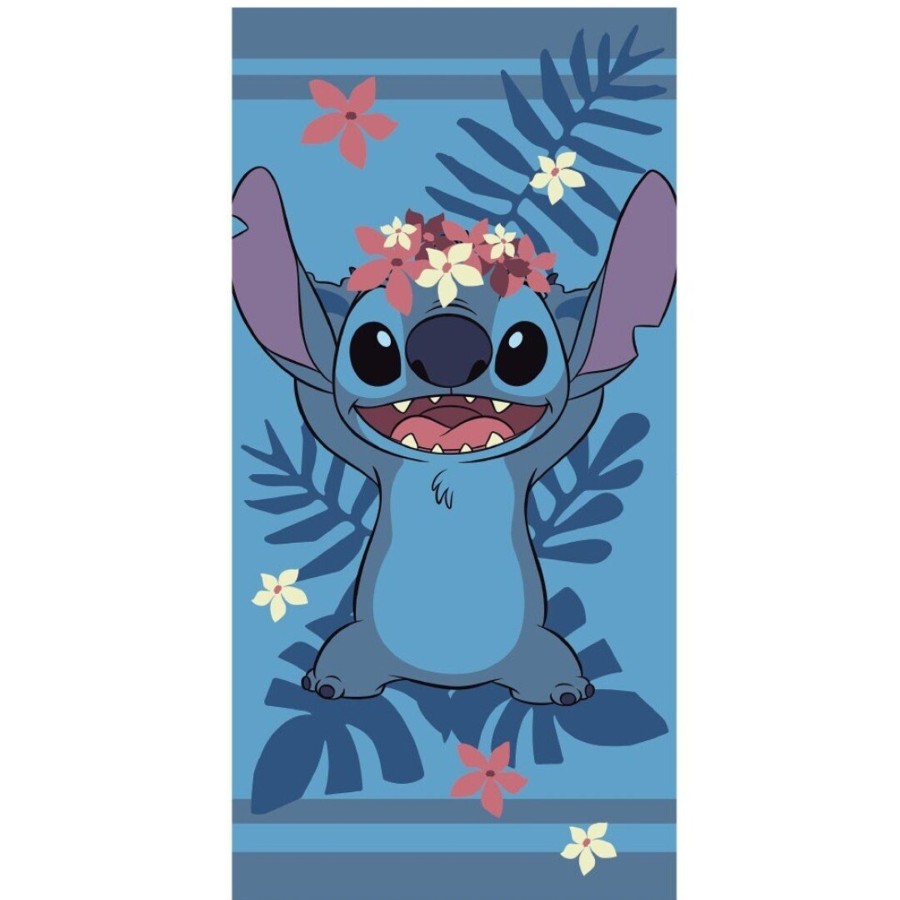 Decoratie AyMax | Lilo & Stitch - Flowers - Beach Towel 100% Polyester - 70X140Cm