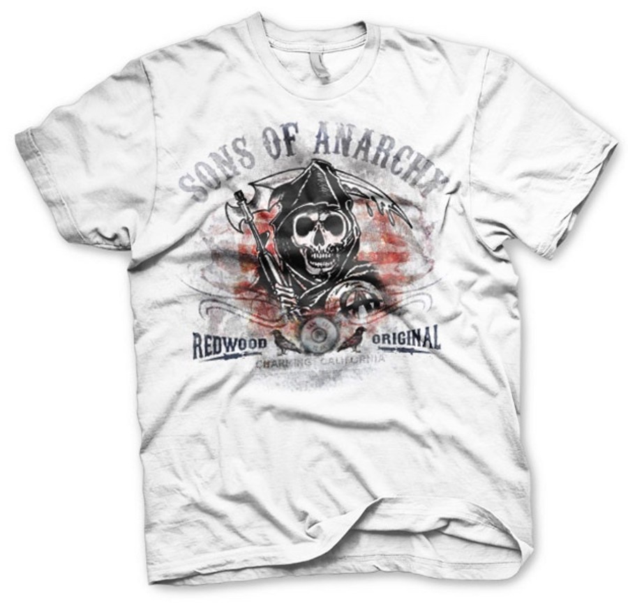 Kleding SONS OF ANARCHY | Sons Of Anarchy - T-Shirt Distressed Flag (S)