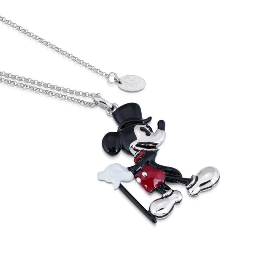 Accessoires Couture Kingdom | Disney Mickey Mouse - Showman Necklace 'White Gold Plated'