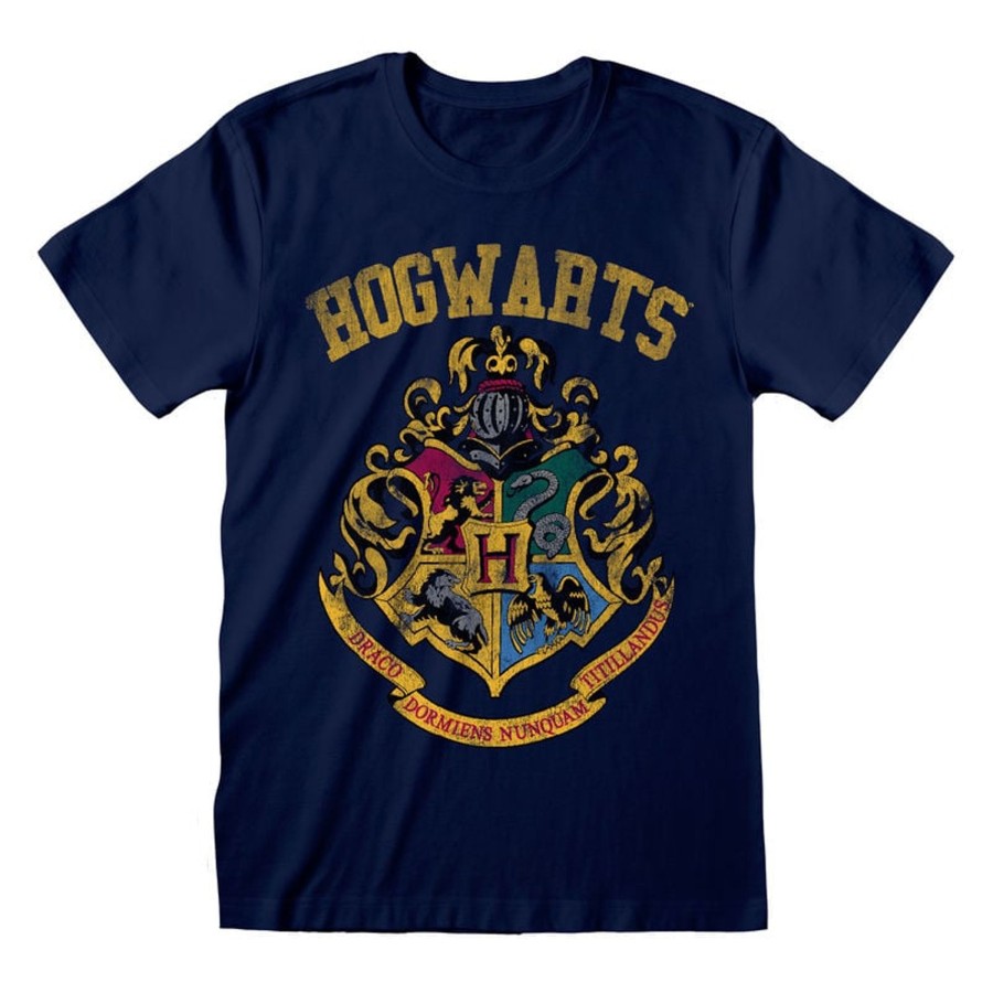 Kleding ShopForGeek | Harry Potter - Hogwarts Faded Crest - Unisex T-Shirt (M)