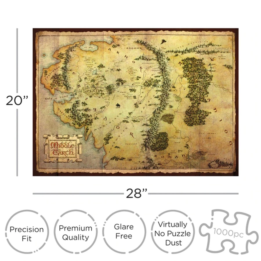 Spelletjes Aquarius | The Hobbit - Map - Puzzle 1000P