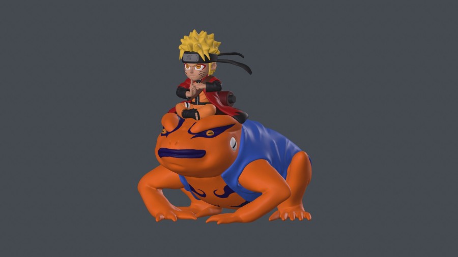 Kantoor Teknofun | Naruto & Gamakishi - Light-Up Figure - 20 Cm