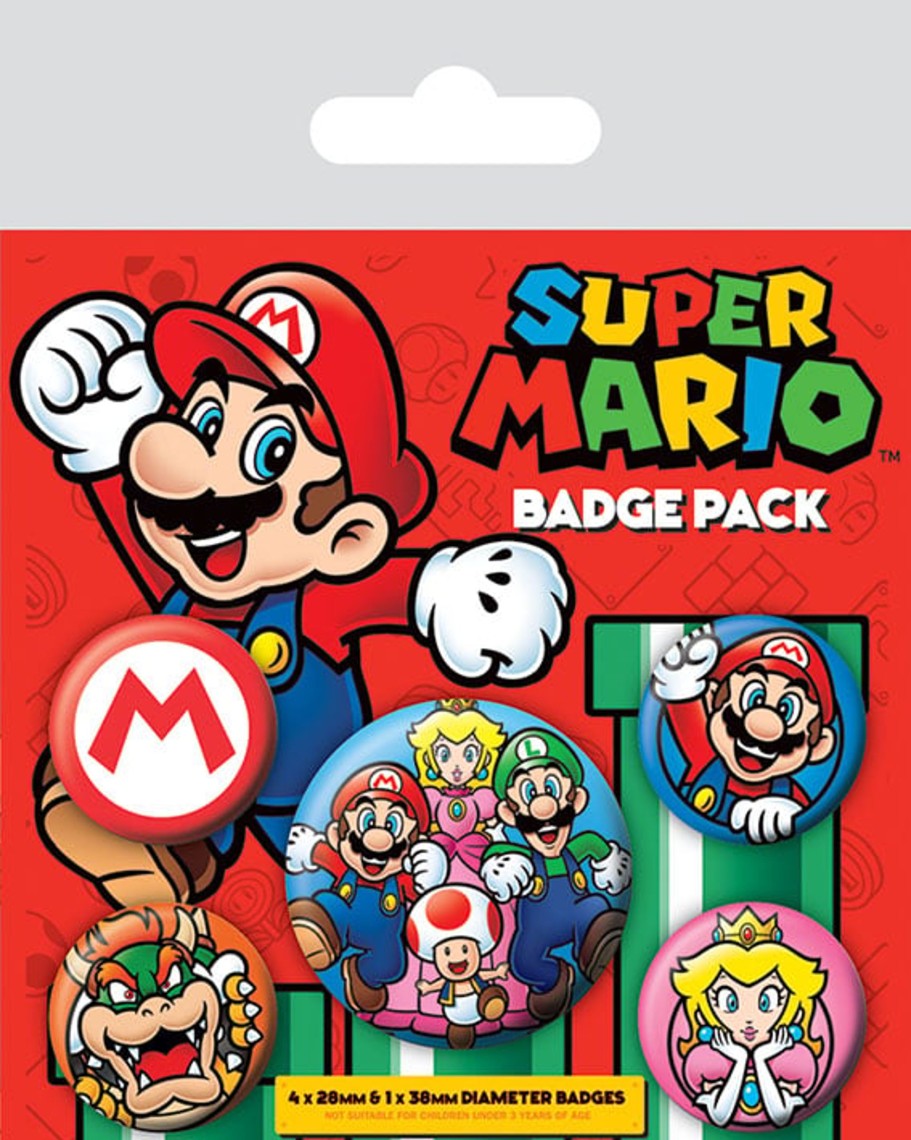 Accessoires Pyramid | Nintendo - Pack 5 Badges - Super Mario