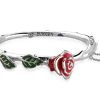 Accessoires Couture Kingdom | Beauty & The Beast - Enchanted Rose Bangle 'White Gold Plated'