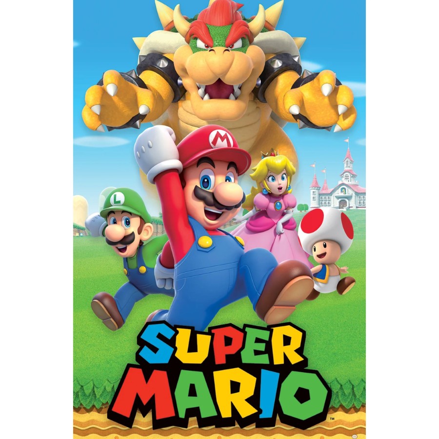 Decoratie Pyramid | Super Mario - Character Montage - Poster 61 X 91Cm