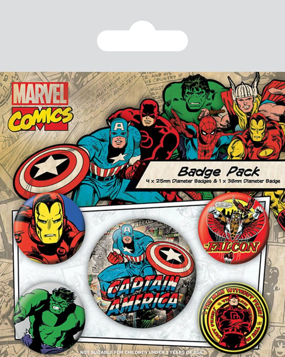 Accessoires Pyramid | Marvel - Captain America - Pack 5 Badges