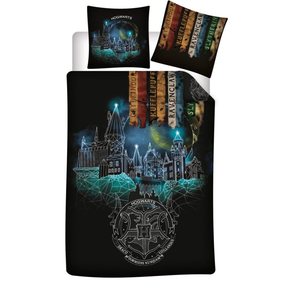 Decoratie AyMax | Harry Potter - Hogwarts - Duvet Cover 140X200Cm - '100% Microfiber'