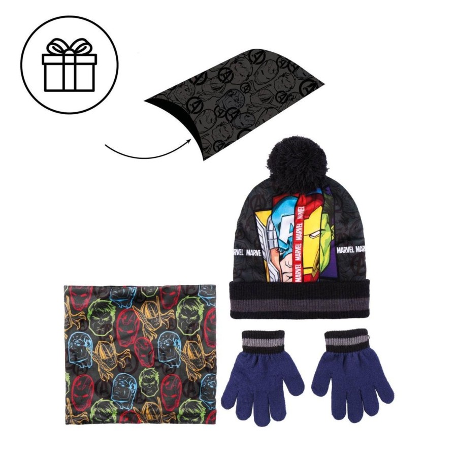 Kleding Cerda | Avengers - Set Pompon Beanie + Handschoenen + Neck - 3Stk Kids