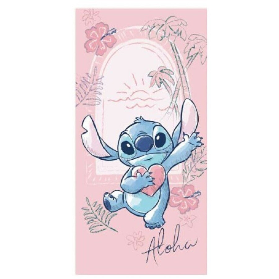 Decoratie AyMax | Lilo & Stitch - Stitch Pink - Beach Towel 100% Polyester - 70X140Cm