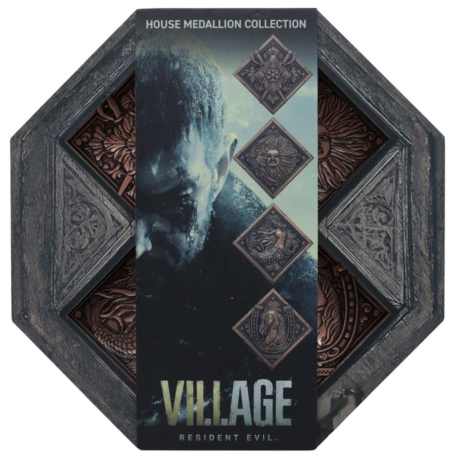 Decoratie Fanattik | Resident Evil Viii - 4 House Set Crest Medallion - Limited Edition