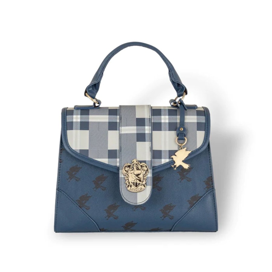 Accessoires Bioworld International | Harry Potter - Ravenclaw - Luxury Plaid Top Handbag + Charms 29X22Cm