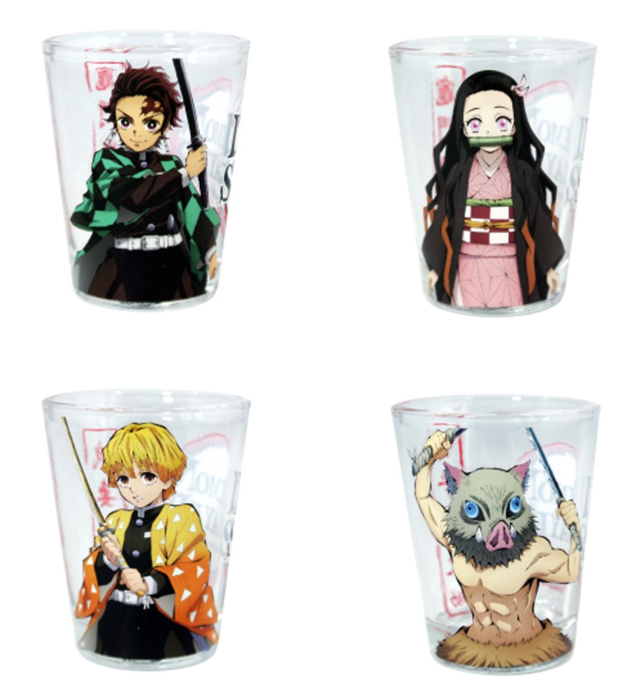 Keuken Just Funky | Demon Slayer - Groupe - 4 Shot Glass 57Ml