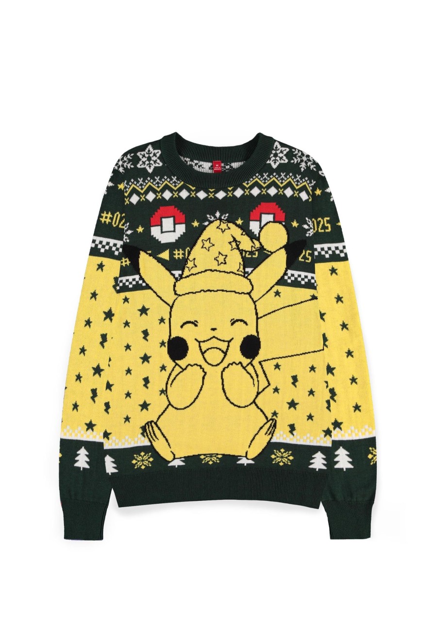 Kleding Difuzed | Pokemon - Happy Pikachu - Christmas Jumper (S)