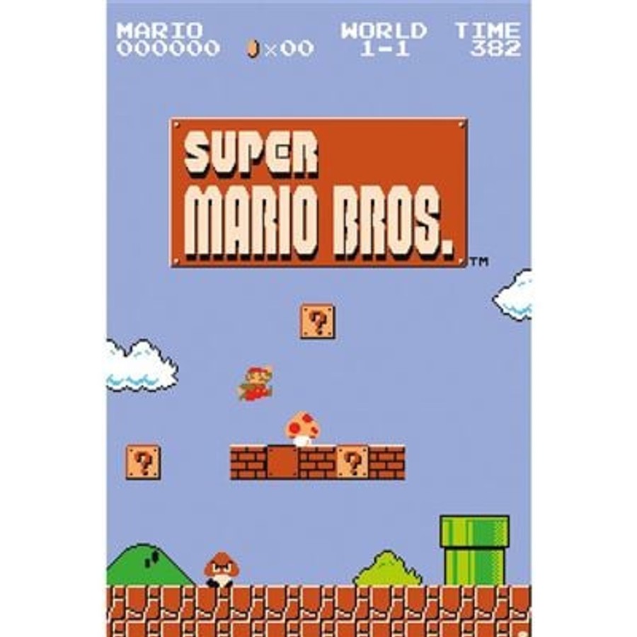 Decoratie Pyramid | Super Mario Bros - World 1-1 - Poster 61 X 91Cm