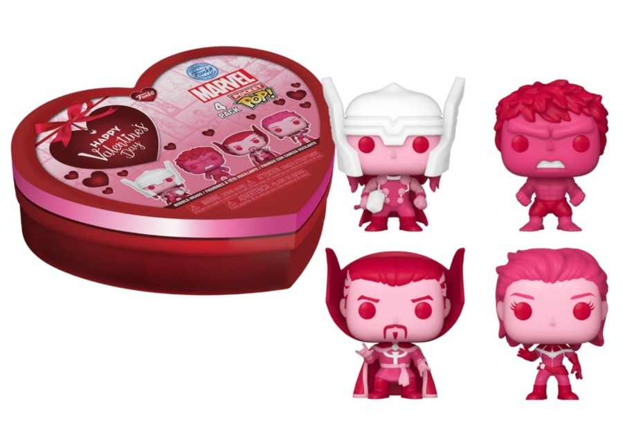 Accessoires Funko | Marvel Classics - Pocket Pop Keychain Valentine - Box 4 Pieces