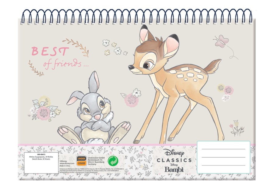 Kantoor ShopForGeek | Disney - Bambi & Thumper - A4 Sketchbook 30 Sheets