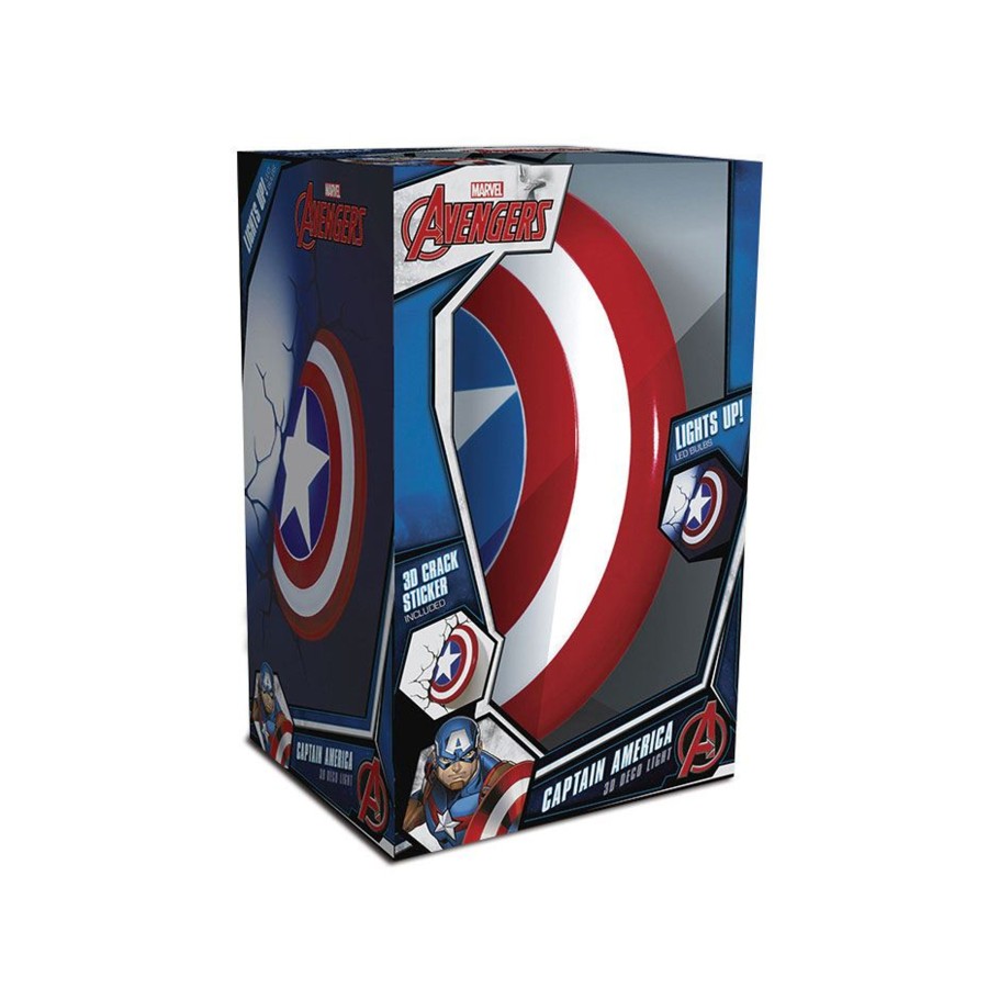 Kantoor 3D Light FX | Marvel - 3D Deco Light - Captain America Shield