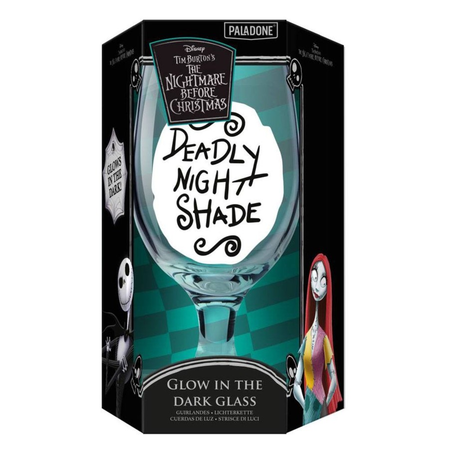 Keuken Paladone | Nightmare Before Christmas - Deadly Night Shade - Glass Gitd 350Ml