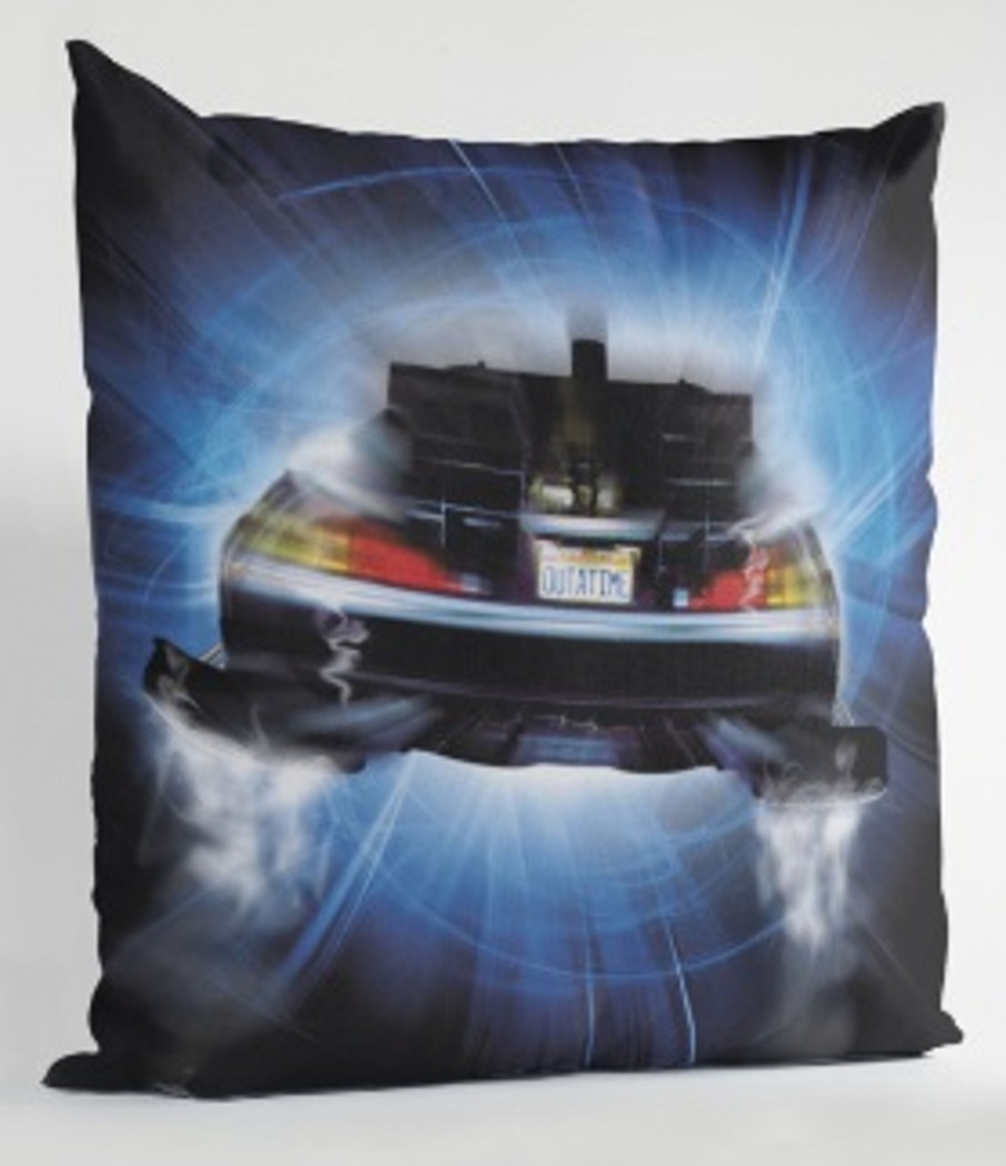 Decoratie ShopForGeek | Back To The Future - Delorean Roads Square Cushion "40X40X1Cm"