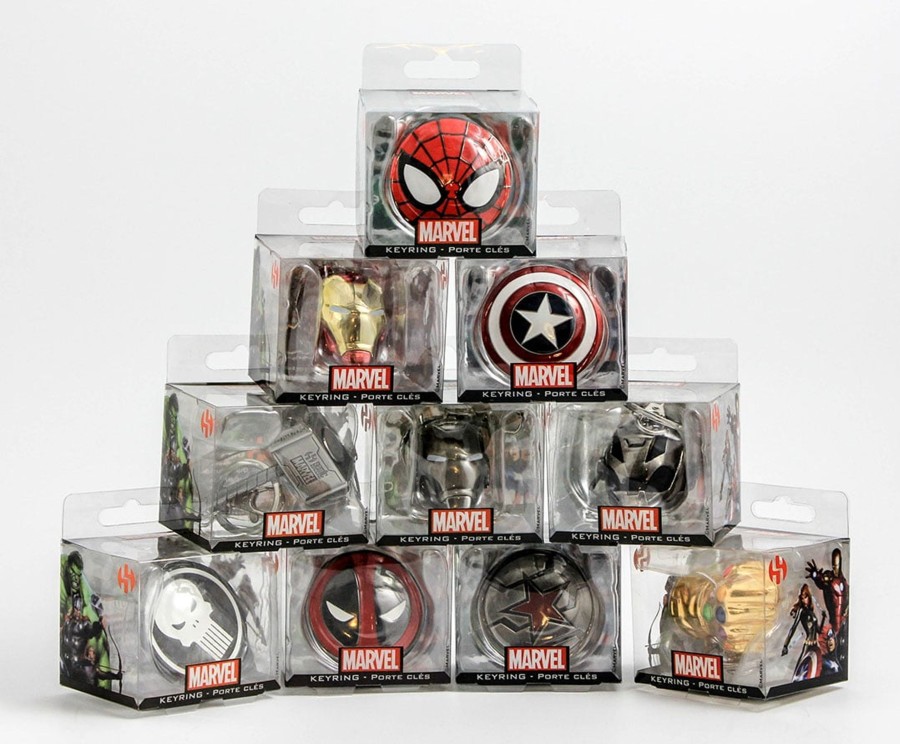 Accessoires Semic | Marvel - 3D Metal Keychain Blister Box - Punisher Logo