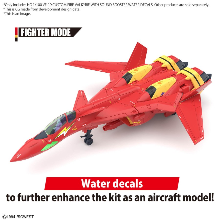 Figuren Bandai Model Kit | Macross - Hg 1/100 Vf-19 Custom Fire Valkyrie Water Decals - Model Kit